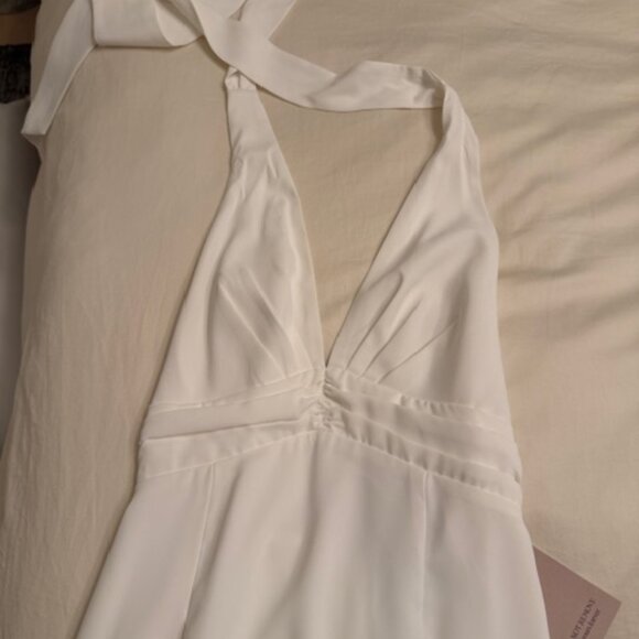 Odd Muse Tie Maxi Dress White - S - Picture 3 of 3